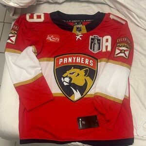 Florida Panthers Adult Medium Red and White Matthew Tkachuk Jersey